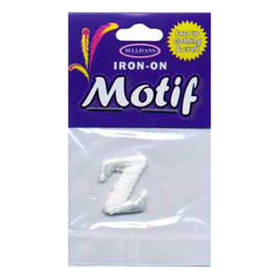 30977 Motif Iron On Letter Z White