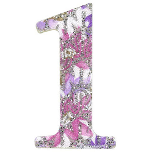 30979 Plywood 120mm Coloured Number 1