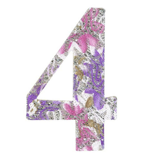 30982 Plywood 120mm Coloured Number 4