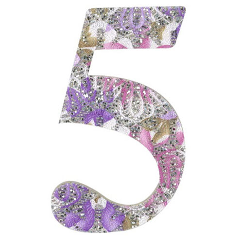 30983 Plywood 120mm Coloured Number 5