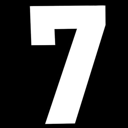 31062 Iron On Sports Number 7 White