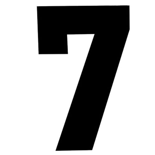 31072 Iron On Sports Number 7 Black