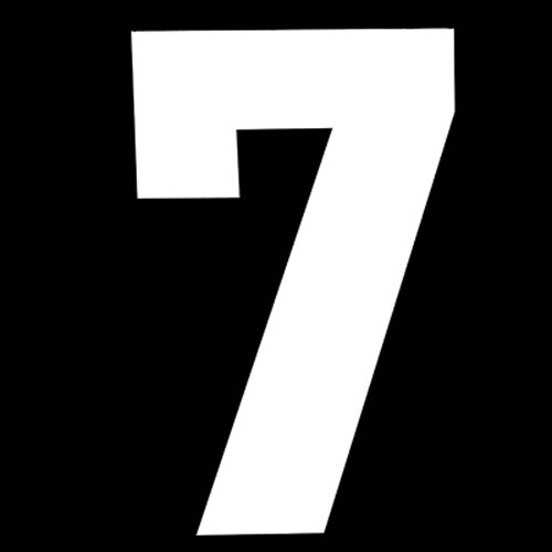 31102 Iron On Sports Number 7 White