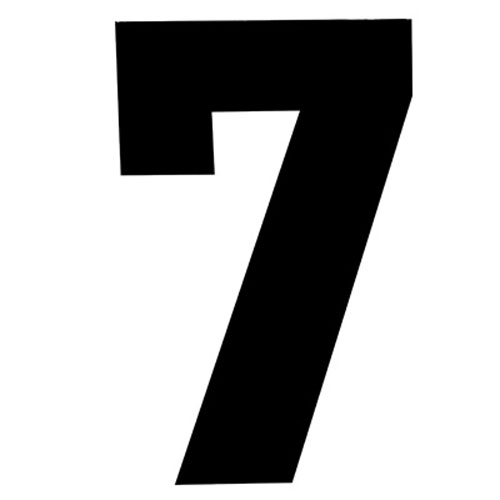 31112 Iron On Sports Number 7 Black