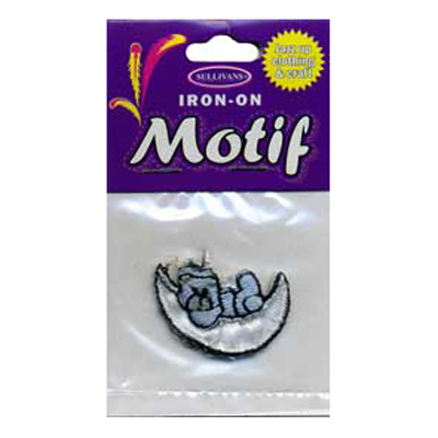 31156 Motif Iron On Bear On Moon
