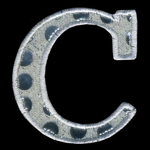 31168 Motif Iron On Sequin Letter C