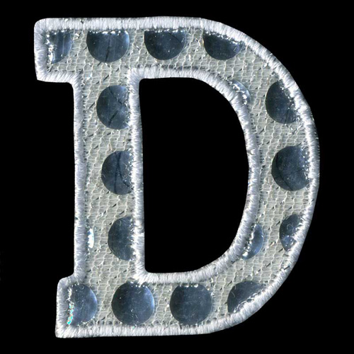 31169 Motif Iron On Sequin Letter D