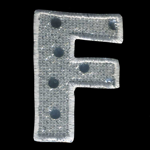 31174 Motif Iron On Sequin Letter F
