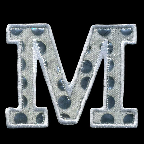 31181 Motif Iron On Sequin Letter M