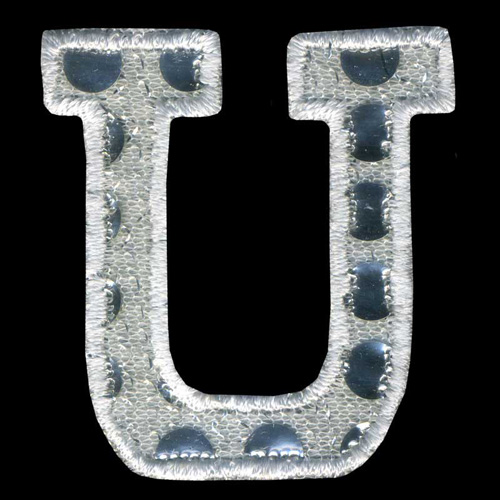 31189 Motif Iron On Sequin Letter U