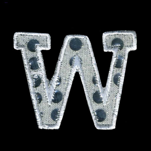 31191 Motif Iron On Sequin Letter W