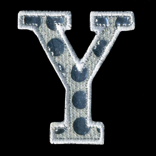 31193 Motif Iron On Sequin Letter Y
