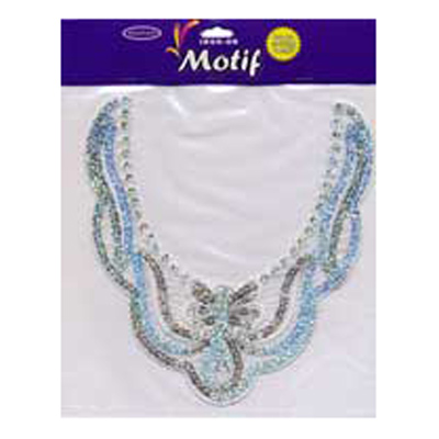 31199 Iron On Motif V Neck Flower