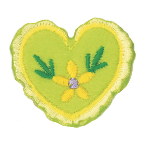31225 Iron On Motif Green Heart