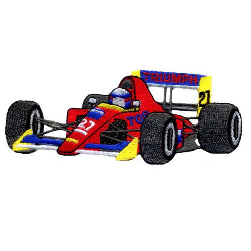 31378 Motif Iron On Racing Car