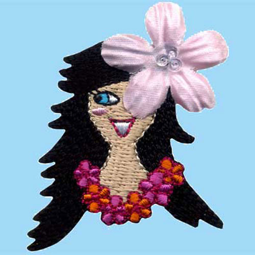 31387 Motif Iron On Hawaii Lady