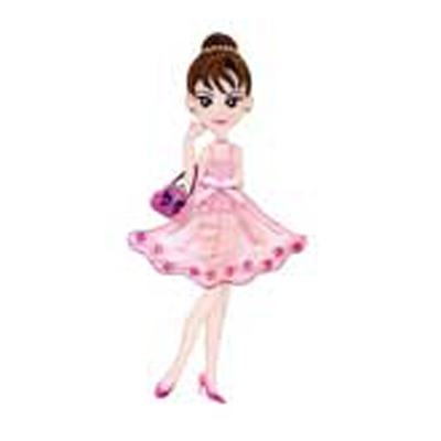 31390 Motif Iron On Pretty Girl