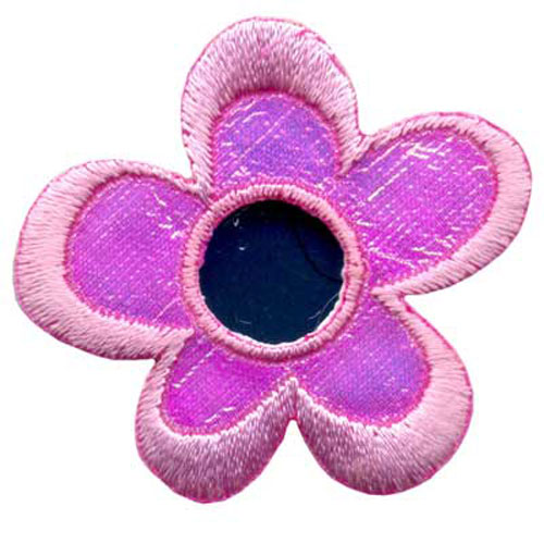 31437 Motif Iron On Flower With Mirror
