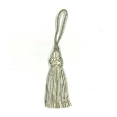 32109 Key Tassel 100mm Beige Cream