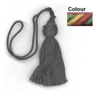 32120 Key Tassel 100mm Brick Ginger Green
