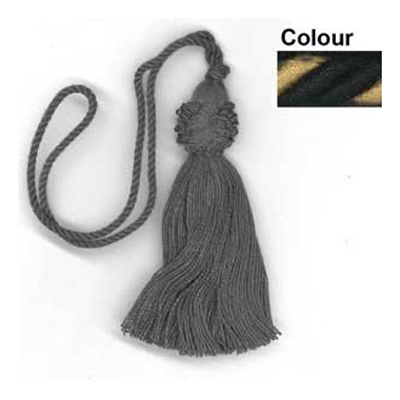 32121 Key Tassel 100mm Black Ginger