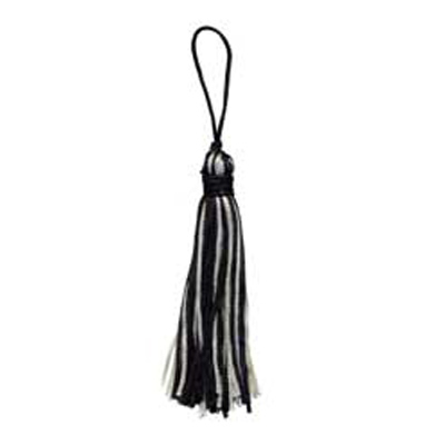 32226 Tassel 75mm Black + White