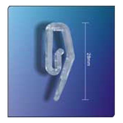 32414 Curtain Hooks 28mm Clear