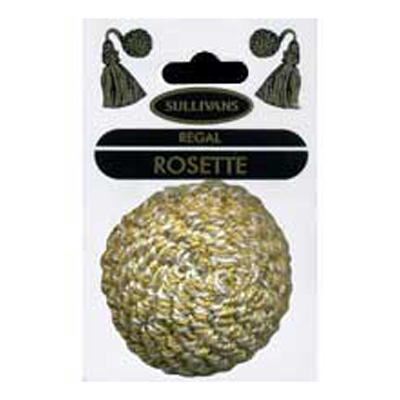 32472 Rosette 50mm Nat Beige Gold