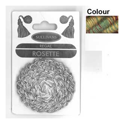 32478 Rosette 50mm Gld Maroon Grn