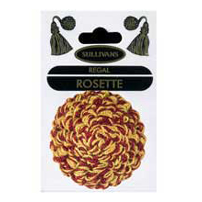 32480 Rosette 50mm Ginger Maroon