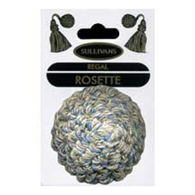 32487 Rosette 50mm Blue Crm Beige