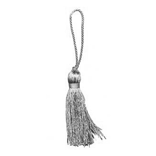 32664 Tassel 90mm Silver Grey