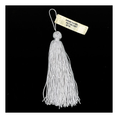 32745 Tassel 100mm Silver Grey