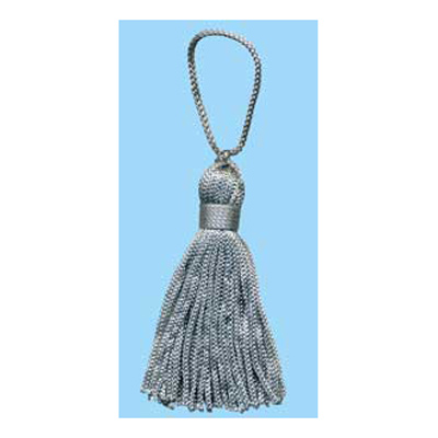 32763 Tassel 75mm Silver Grey