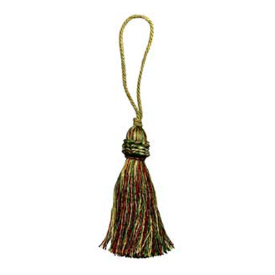 32877 Tassel 100mm Green Wine Gold