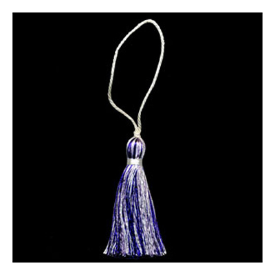 32923 Tassel 90mm Purple Lilac Cream