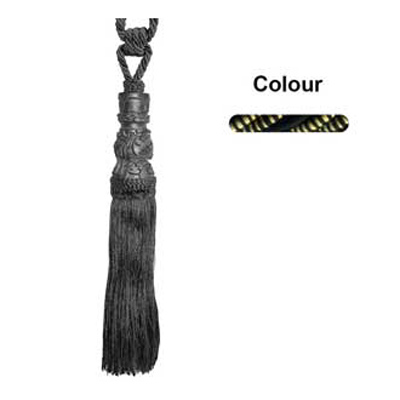 33274 Tie Back Large Black & Harvest Gold