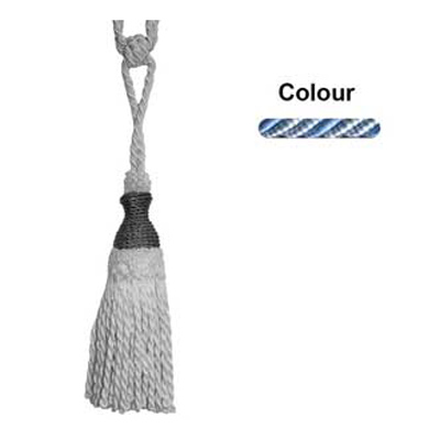 33281 Tie Back Medium Saxe & Cream