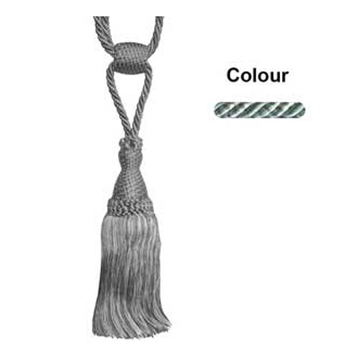 33310 Tie Back Medium Sage & Cream