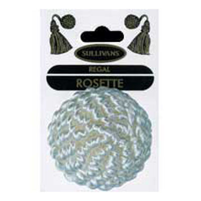 33336 Rosette 50mm Wheat & White