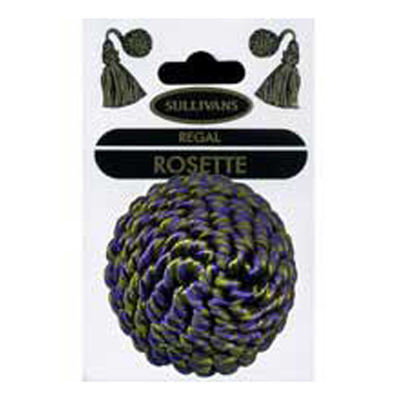 33344 Rosette 50mm Purple & Moss