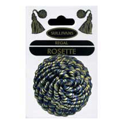 33347 Rosette 50mm Navy & Harvest Gold