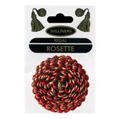 33348 Rosette 50mm Wine & Harvest Gold