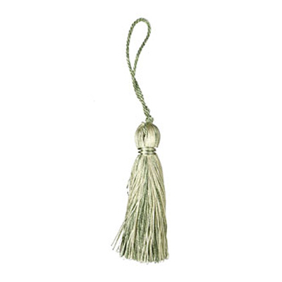 33355 Tassel 90mm Sage & Cream