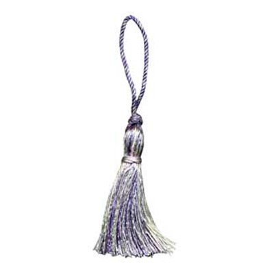 33357 Tassel 90mm Lilac & Cream