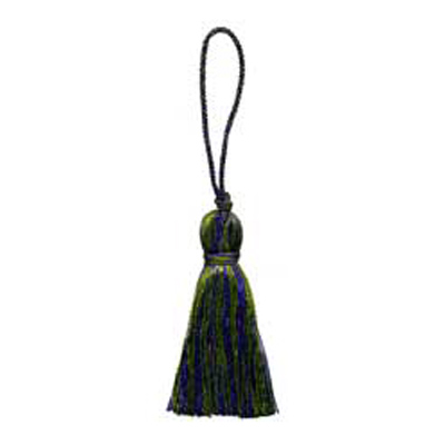 33359 Tassel 90mm Purple & Moss