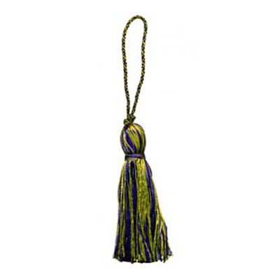 33360 Tassel 90mm Khaki & Purple