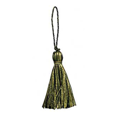 33364 Tassel 90mm Black & Harvest Gold