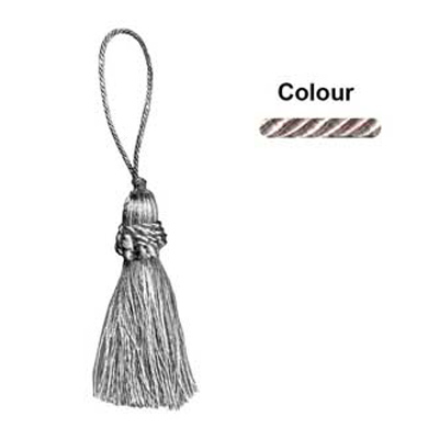 33369 Tassel 100mm Mushroom & Cream