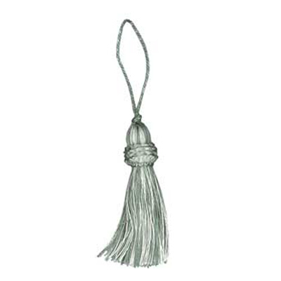 33370 Tassel 100mm Sage & Cream